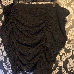 Torrid Black crochet swim skirt
